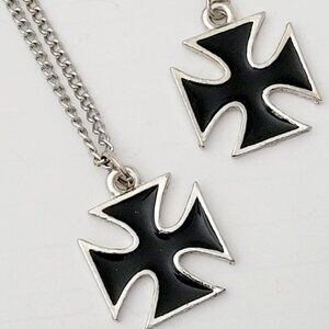 IRON CROSS BIKERS PENDENTS.....(his / her matching pair set)